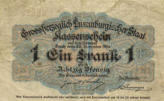 1 Franc L. 28.11.1914